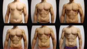 Deutliches Vorher-Nachher-Ergebnis eines Kunden nach Personaltraining im Fitlab Stuttgart