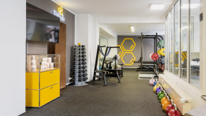 Innenansicht des modernen Fitlab-Studios in Stuttgart mit hochwertigen Trainingsgeräten.