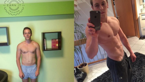 Ein Kunde bei der "Earn It" Outdoor-Trainingseinheit in der Anfangszeit des FITLAB Personal Trainings.